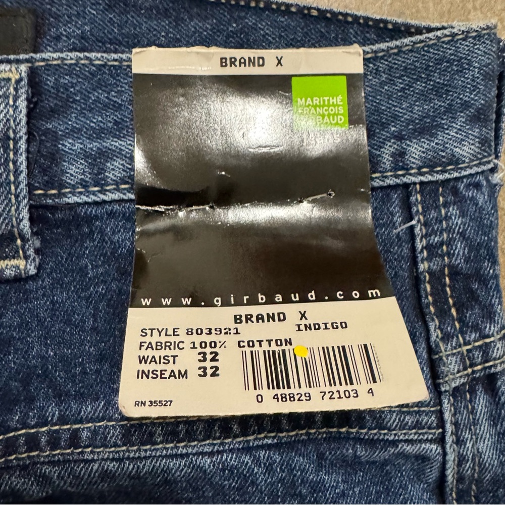 Vintage Girbaud Brand X Indigo Relaxed Y2K Jeans 32x32 Utility Strap Fit - Picture 6 of 16